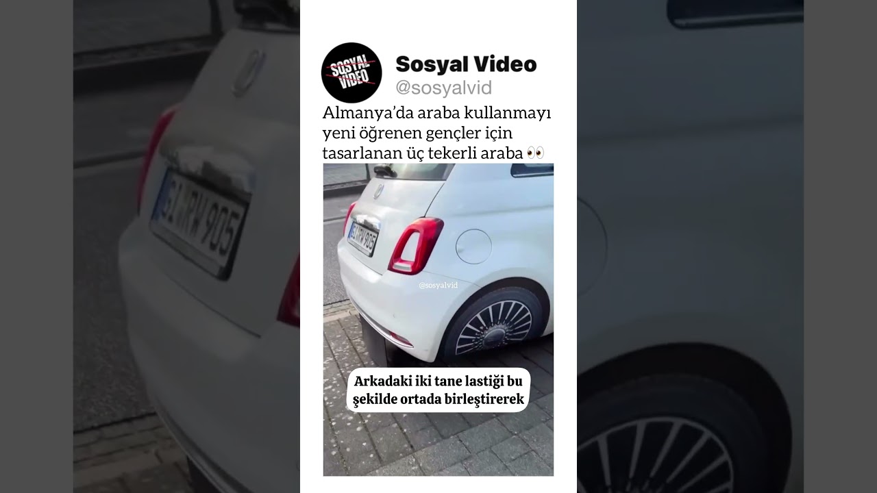 Almanya’da araba kullanmayı yeni öğrenen gençler için tasarlanan üç tekerli araba 👀