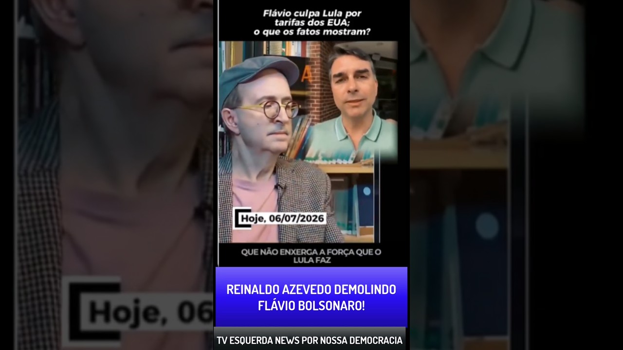 REINALDO AZEVEDO DESTROÇANDO FLÁVIO BOLSONARO!
