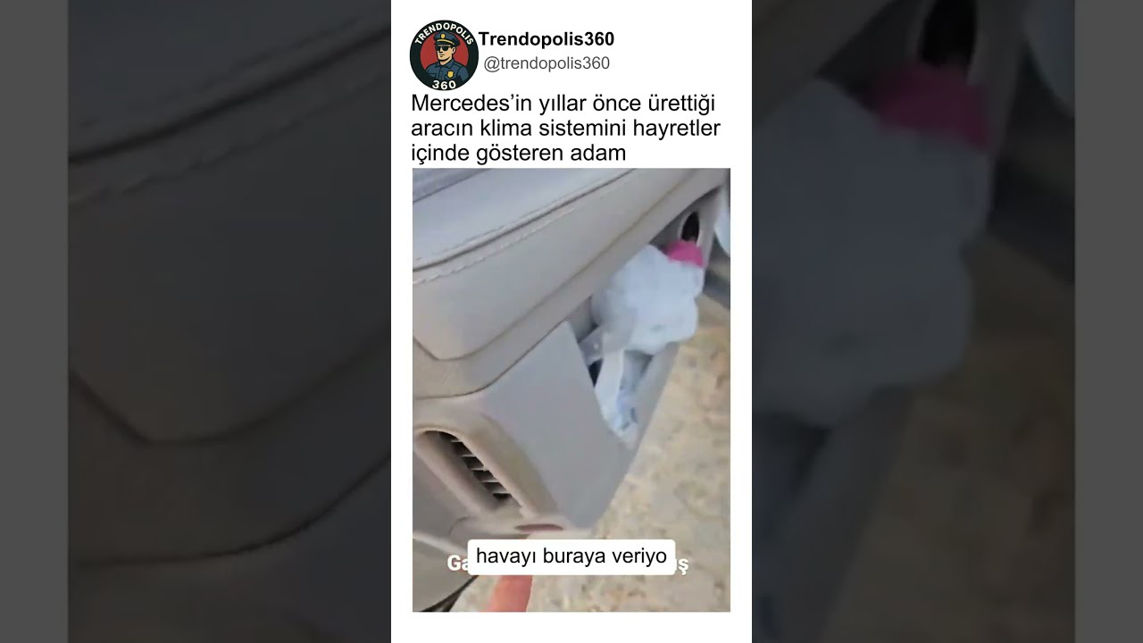 Yıllar önce üretilen eski bir Mercedes arabanın klima sistemi🤔👏