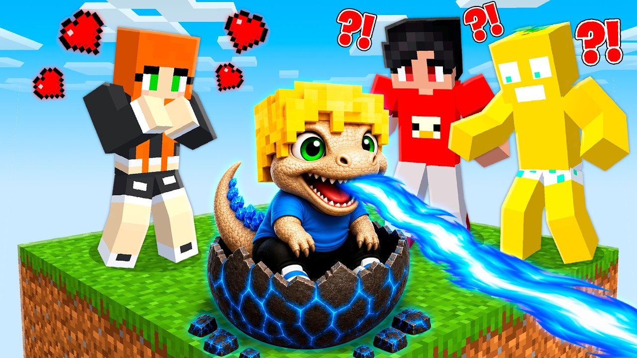 FINGI ser BEBÊ GODZILLA em UM CHUNK no Minecraft