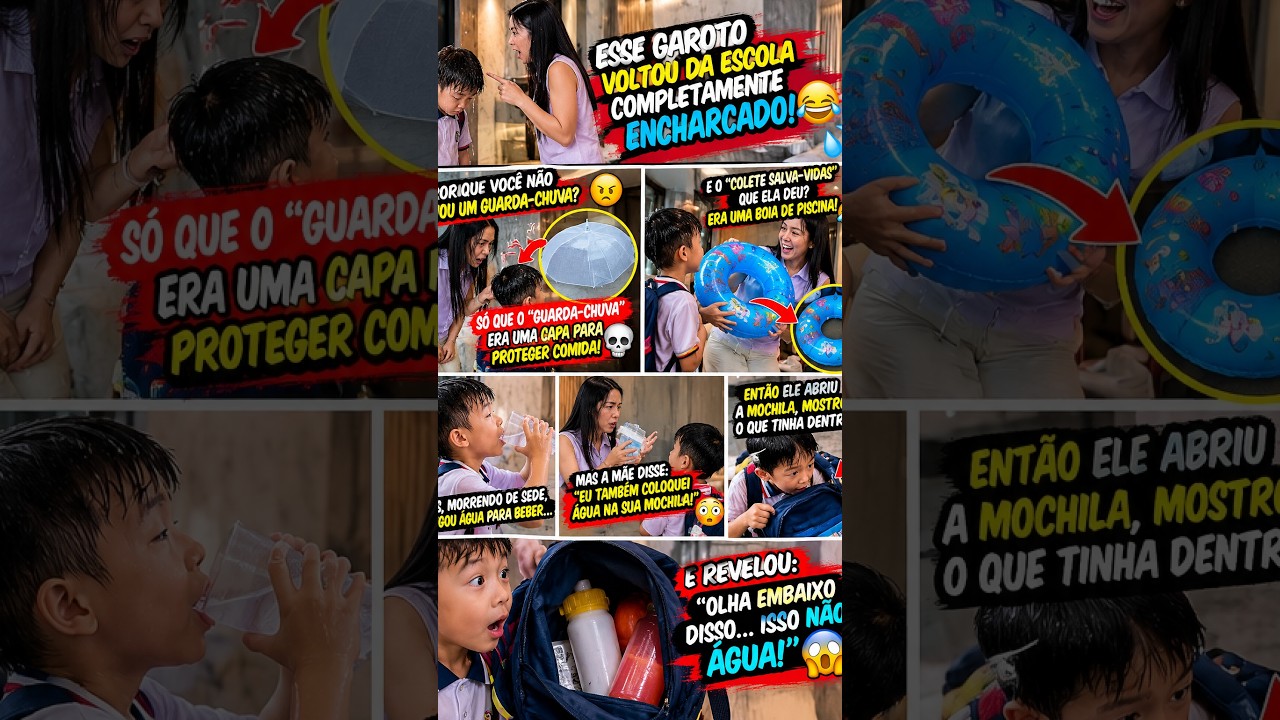 ELA COLOCOU UM GUARDA-CHUVA NA MOCHILA... OU NÃO? 😳