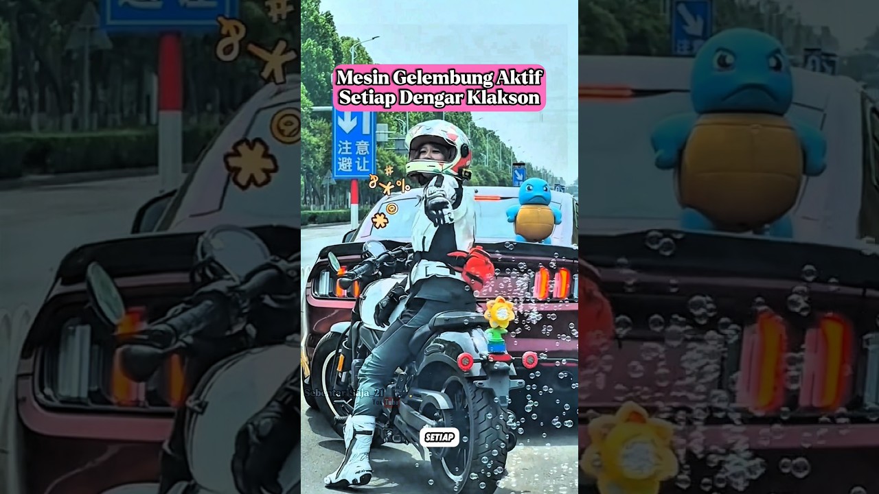 Klakson Sedikit Jalan Jadi Berubah Penuh Gelembung 😃 #lucu #funny