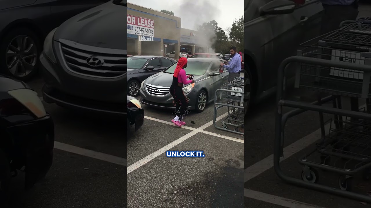 'Hero' store employee smashes smoked-filled car window