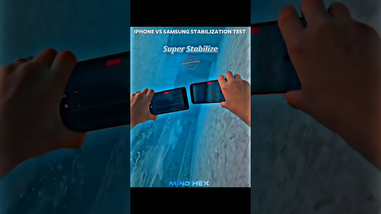 iphone Vs samsung underwater camera stabilization test ☠️ #trending #shorts #viral