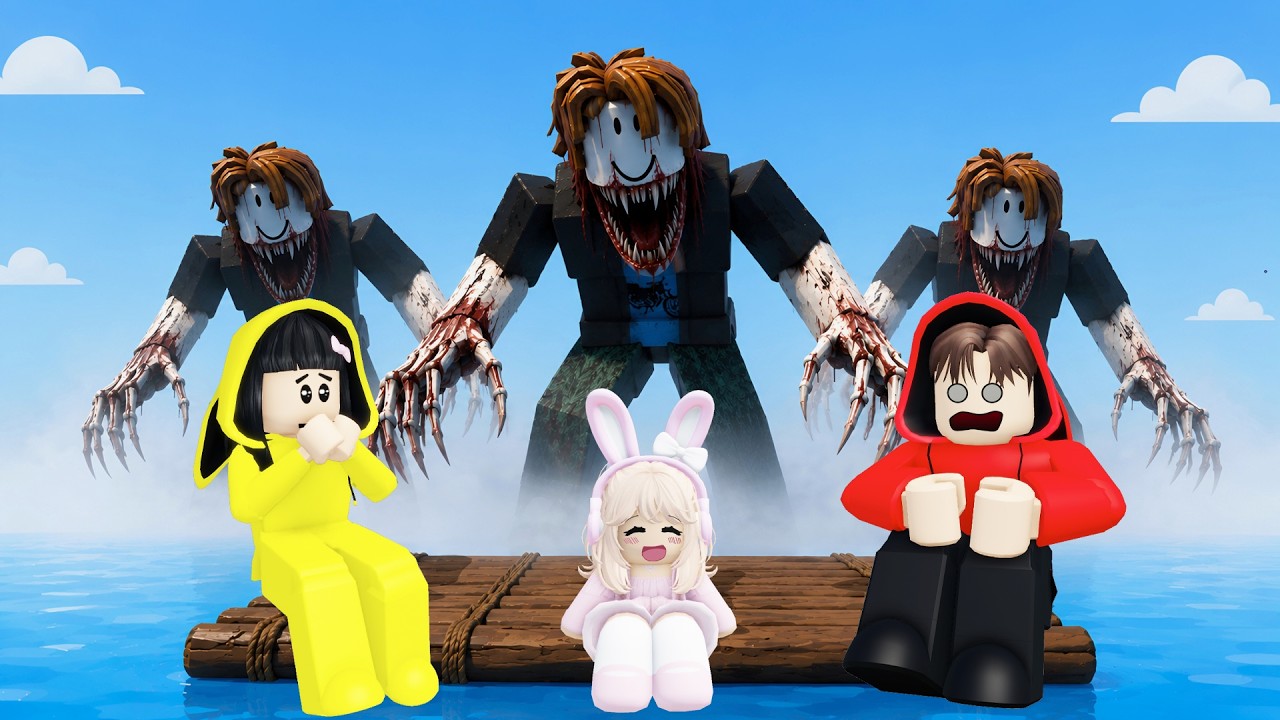 Yuta, Mio Dan Baby Celine Harus Bertahan Hidup Dilaut Yang Penuh Zombie || ROBLOX