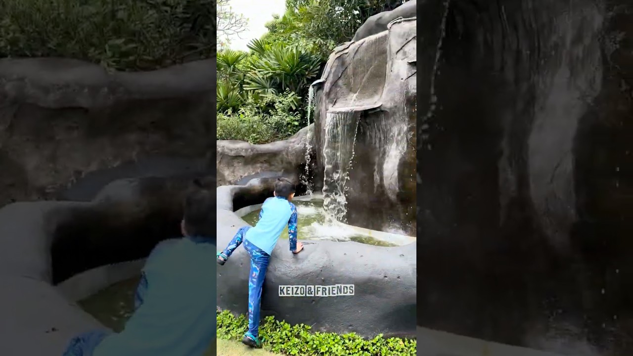 Wow papi beneran bikin air terjun di rumah buat Keizo⁉️