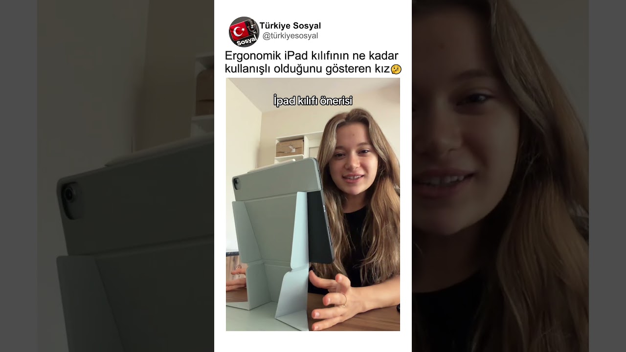 Ergonomik Olarak En İyi Tablet Kılıfını Gösteren Kız🤔👏
