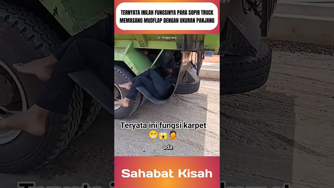 Ternyata inilah alasan para sopir memasang mudflap panjang pada trucknya #shorts