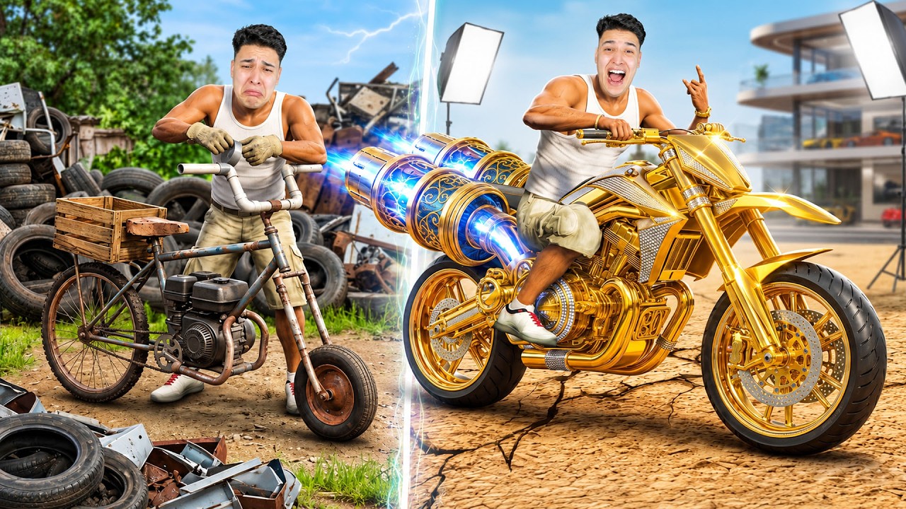 تحدى من دراجة خردة إلى اغلى دراجة 😱 GTA V