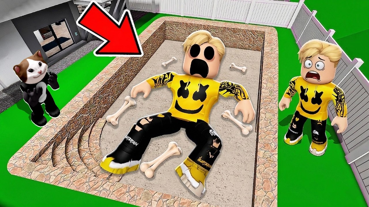 فيلم روبلوكس : لقينا حاجة مرعبة مدفونة ورا بيتنا.. النهاية صدمتنا! ميجو ناين ميت ومدفون 😭💔