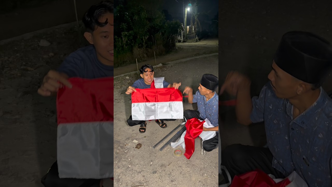 Pasang bendera malah di datengin hantu kembaran si doi #shorts #minivlog #comedy #sidoii