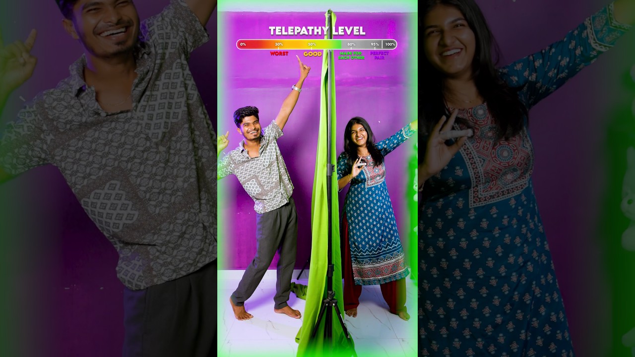 Telepathy challenge 🥳😍 #harishhatricks #comedy #harishjoshi #couples