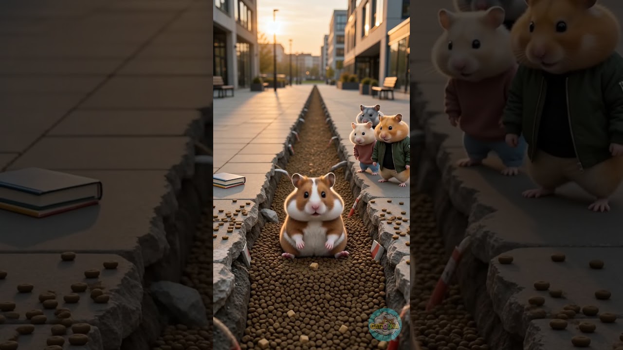 Cat Finds Food in the Puddle?! 😱🐾