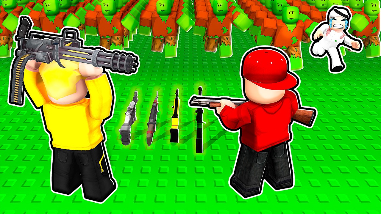بنينا جيش من الأسلحة في روبلوكس!