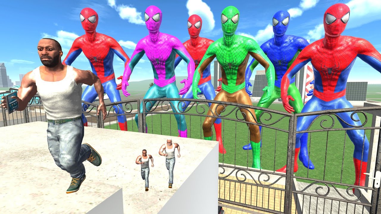 Franklin Save His House From Spider-Man In Indian Bike Driving 3d