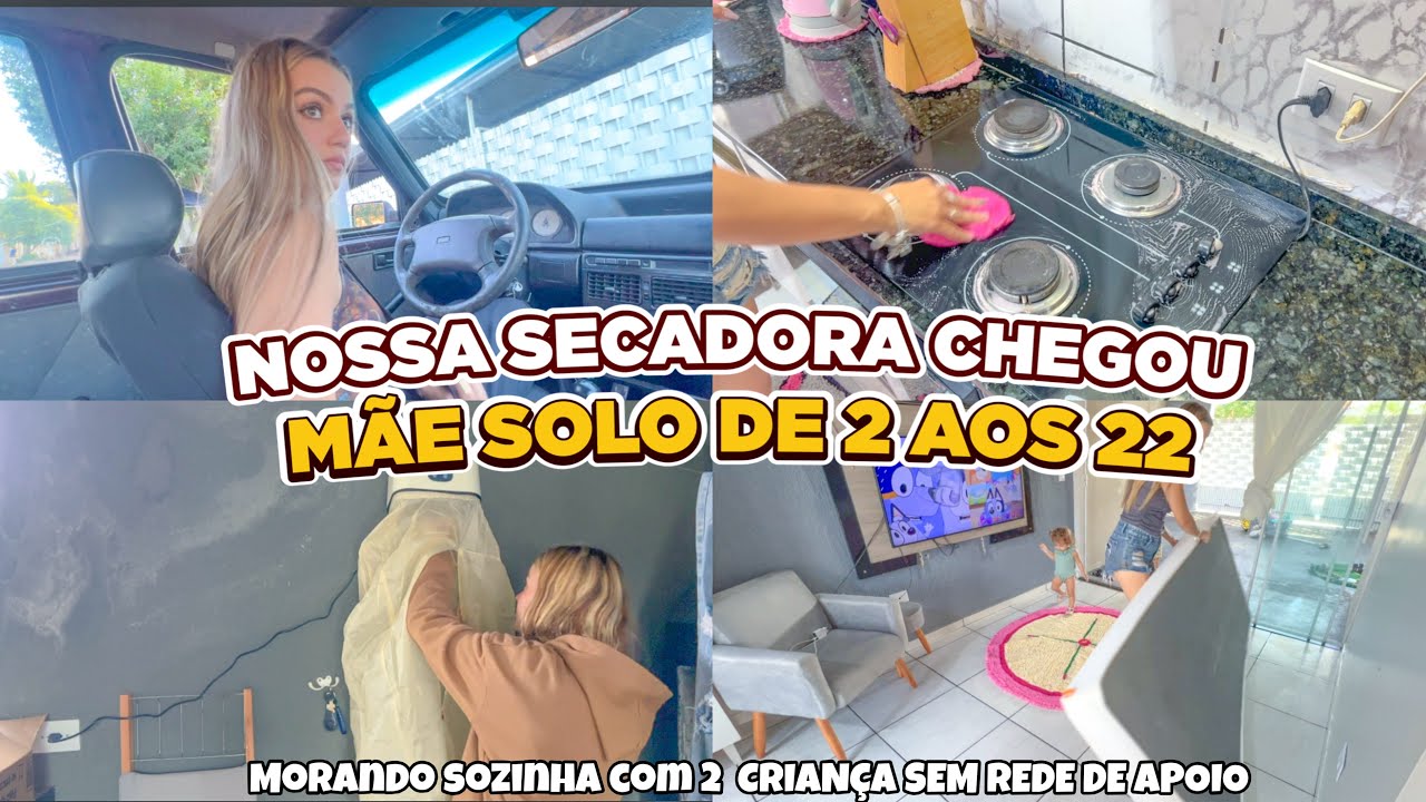 MINHA SECADORA CHEGOU + VAI FACILITAR MUITO NOSSA VIDA - ROTINA USANDO O CARRO DA MAE | Lar da Ana