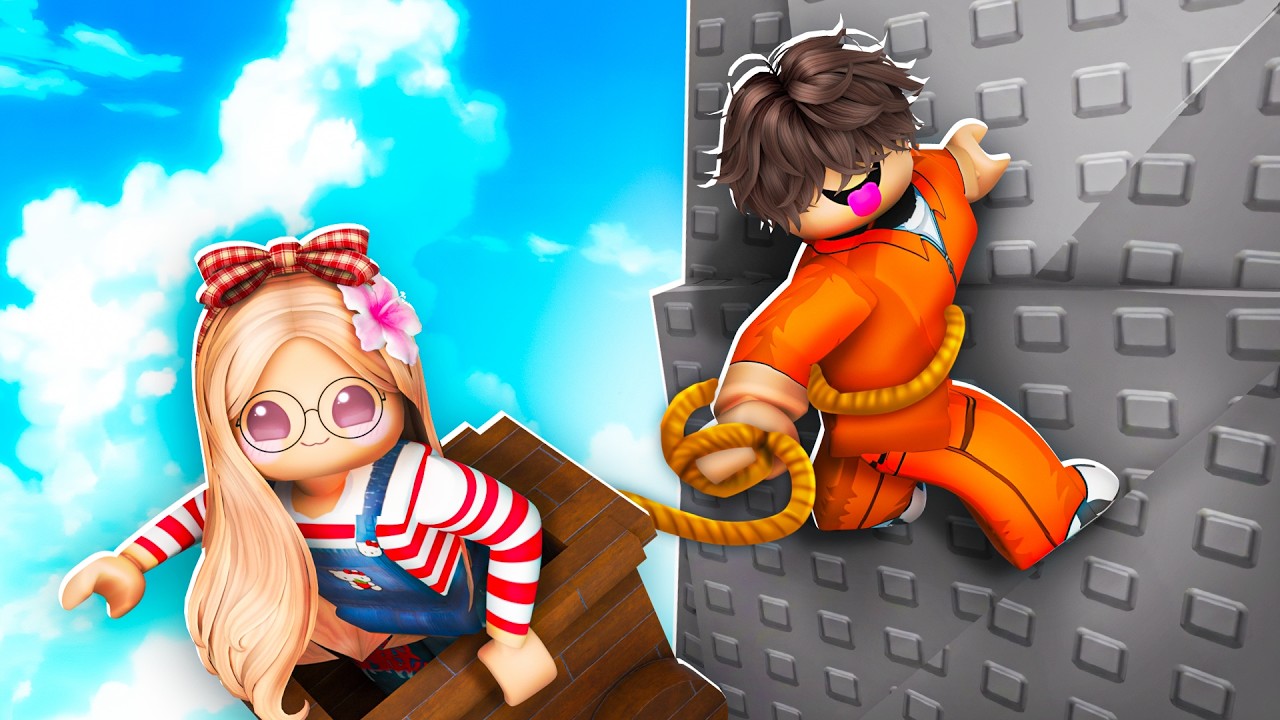 ربلوكس اصعب باركور مع اختي جوجو ! Pull a friend