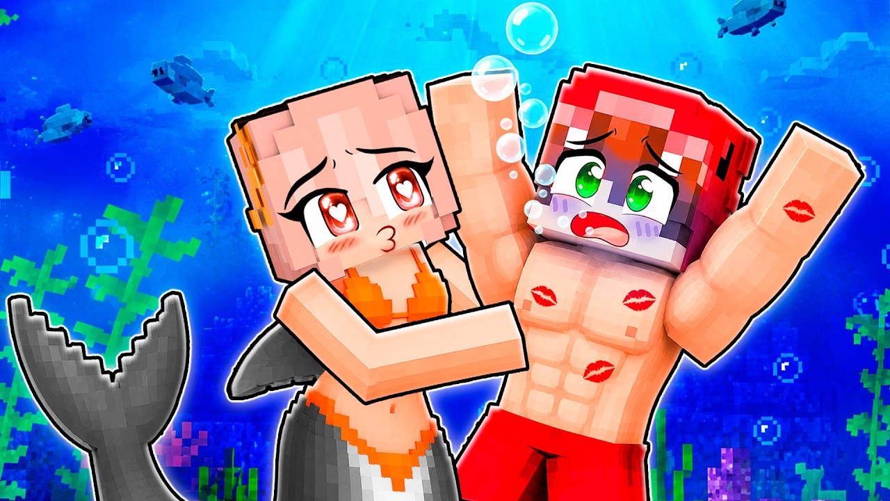 Atrapado por CHICA TIBURÓN en Minecraft!