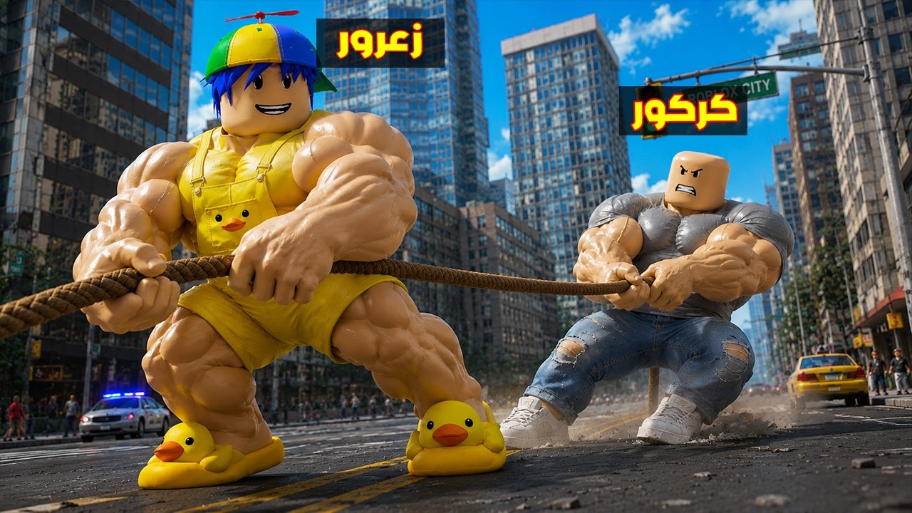 فلم روبلوكس : زعرور العملاق يسحب كركور القوي الكبير ( دودو مصدوم ) 😱🔥