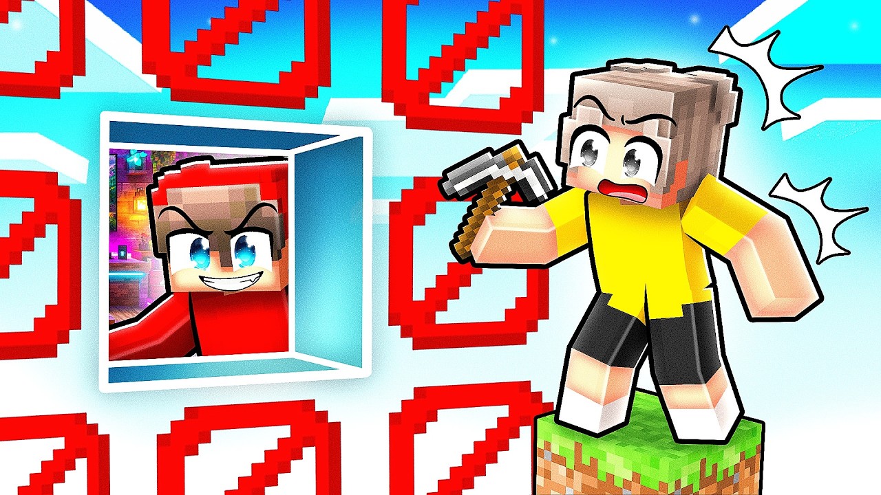 I Locked My Friends on a FAKE ONE BLOCK!