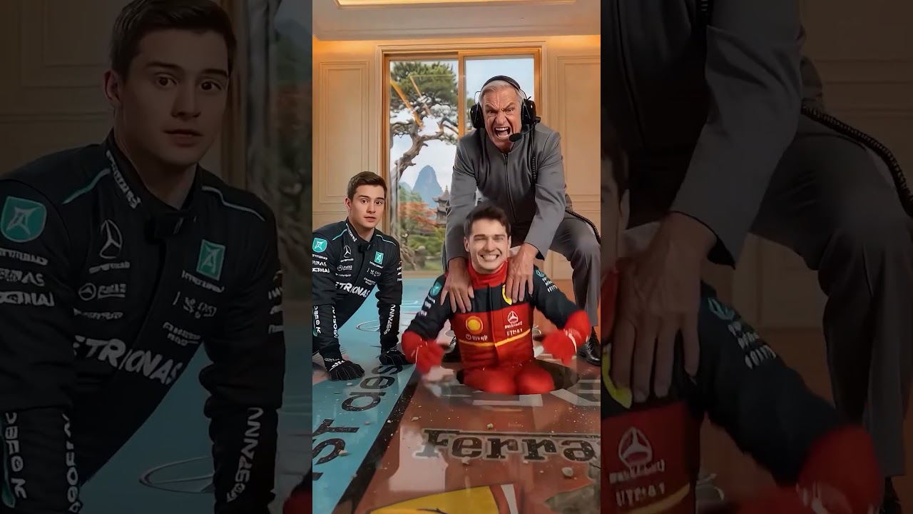 TEAM RED OR TEAM SILVER? 🏎️🏆 Incredible Double Epoxy Floor #mercedes #ferrari #diy