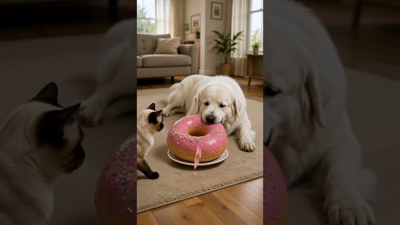 Whizzzy Bizzzy | Can This Puppy Finish a Giant Donut? 🍩