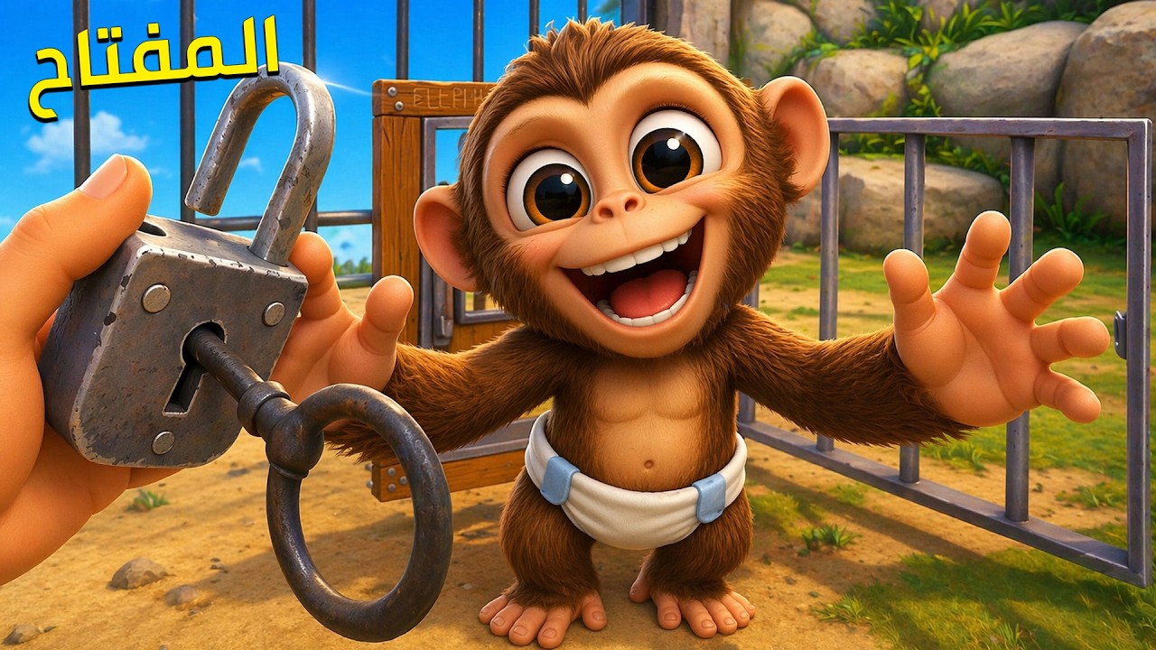 واخيرا الفيل اعطاني مفتاح القفص وطلعت القرد الصغير I Am Monkey VR
