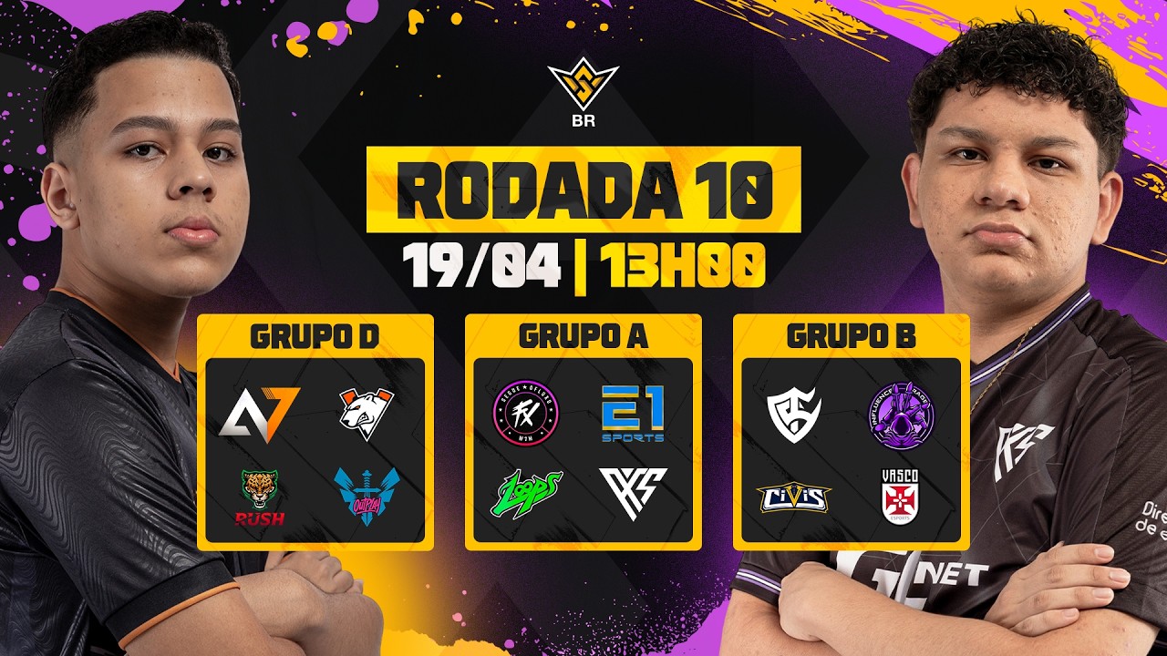 🚨FFWS BR 🏆 RODADA 10 - GRUPOS D, A e B | FREE FIRE AO VIVO🚨 #freefire