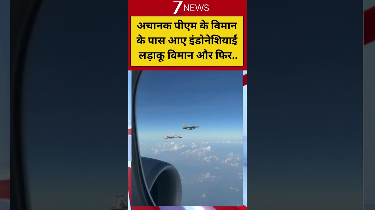 #shorts: अचानक पीएम के विमान के पास आए इंडोनेशियाई लड़ाकू विमान और फिर.. | PM Modi Indonesia Visit