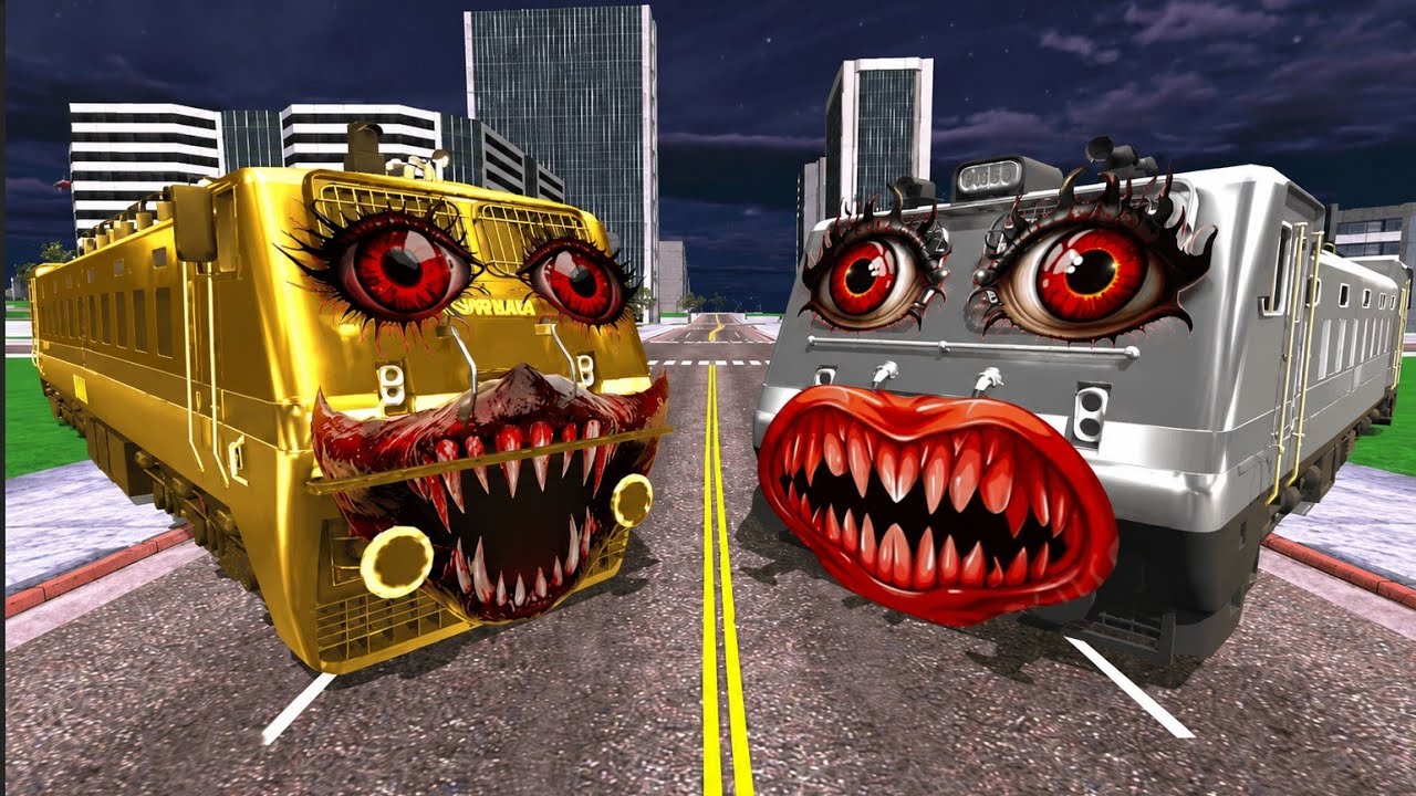 Silver Train vs Gold Train in Indian Bikes Driving 3d