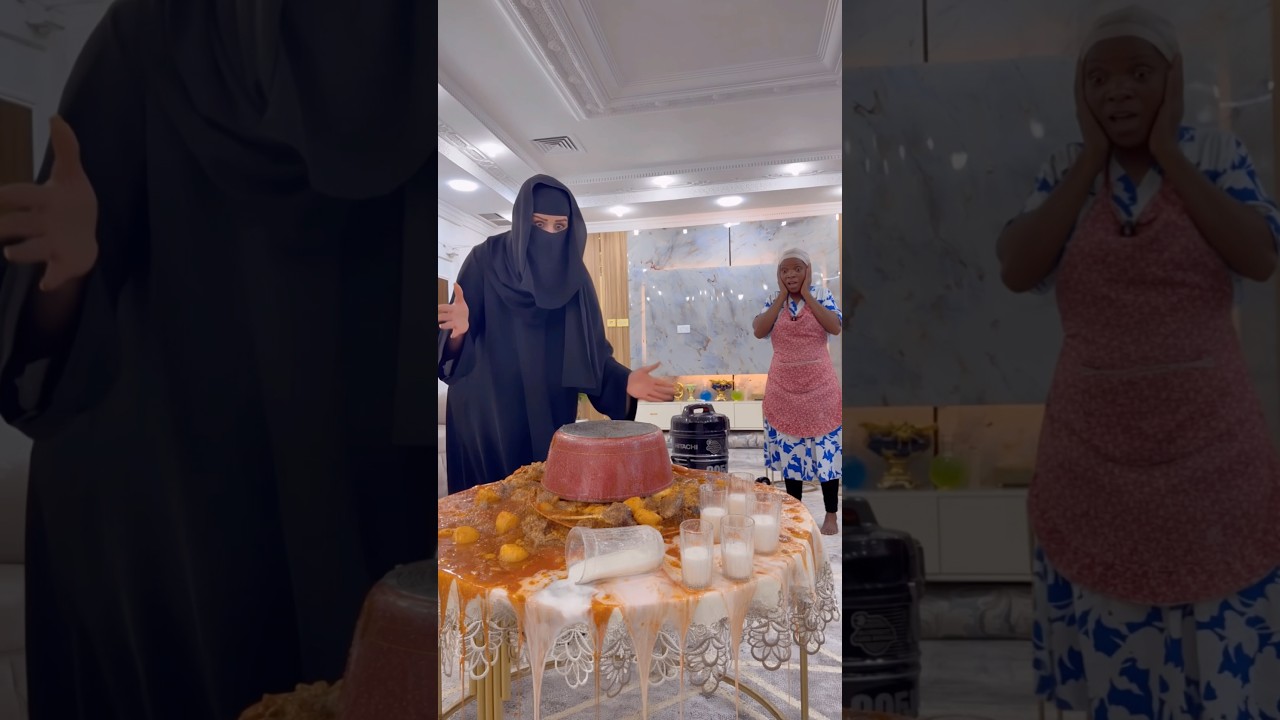 انكب الاكل وتوهقت و زوجها عازم اخوه #اكسبلور #ترند #السعودية #الكويت #مضحك #كوميديا