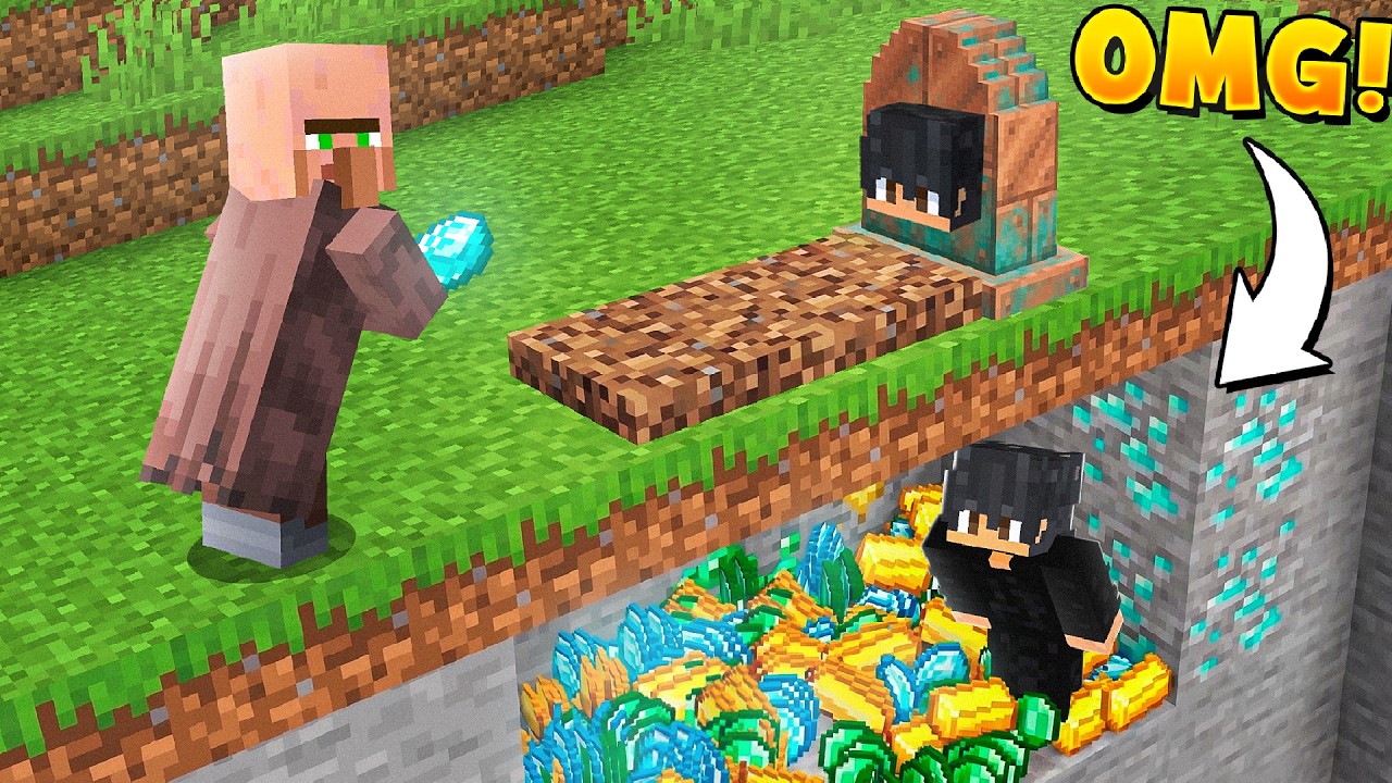 12 WAYS to STEAL OP ORES from VILLAGERS!