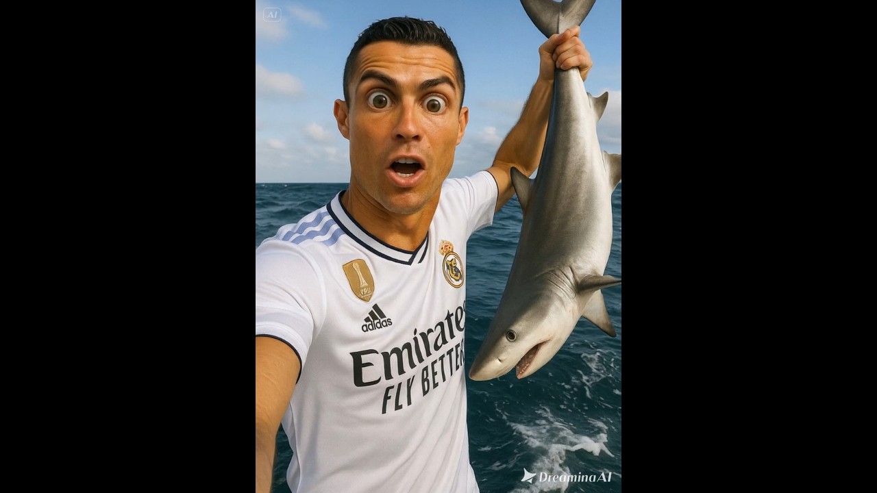 كريستيانو رونالدو اصطاد سمكة قرش 😳🦈 شوف اللى حصل 😂