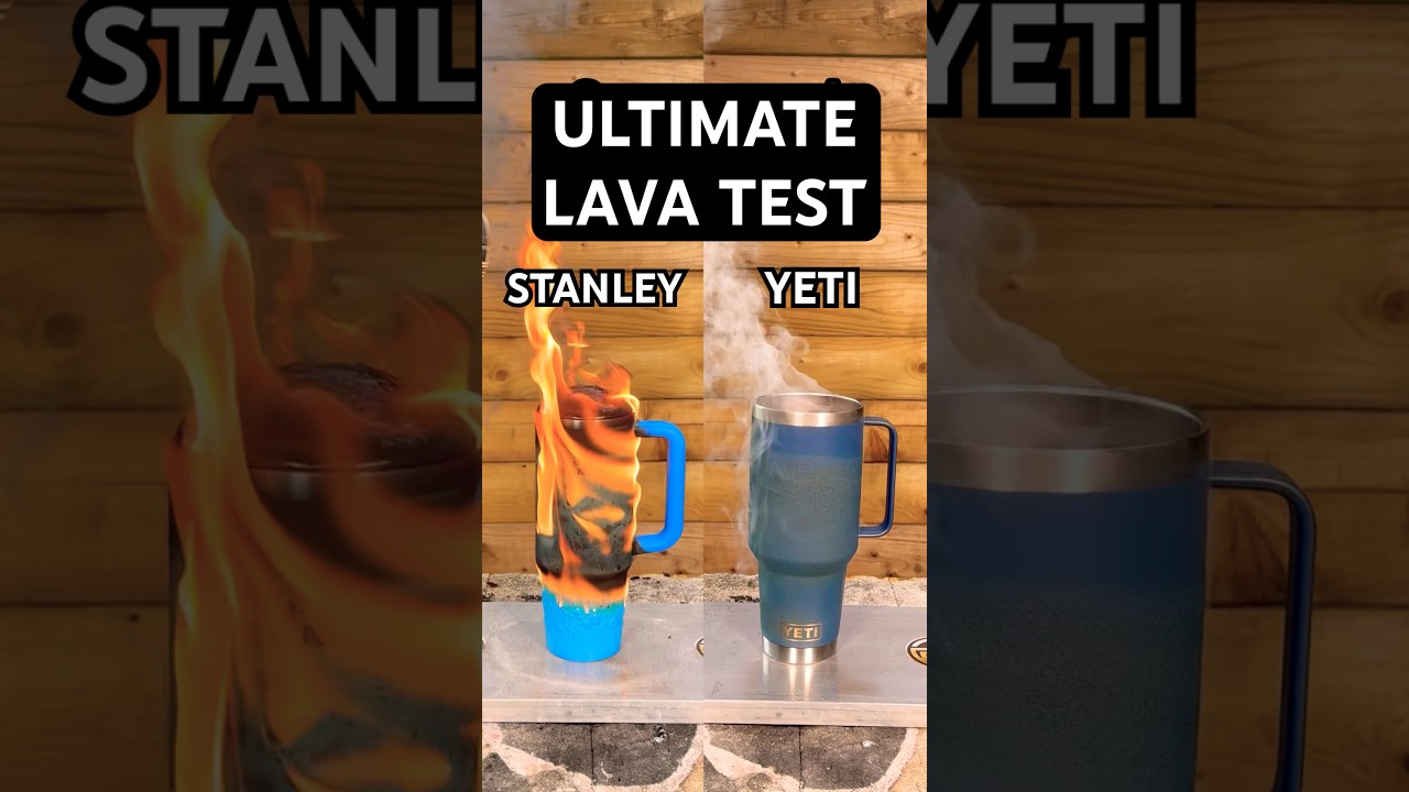 1600C° lava versus Stanley and Yeti cup side by side. Which one will give up first?