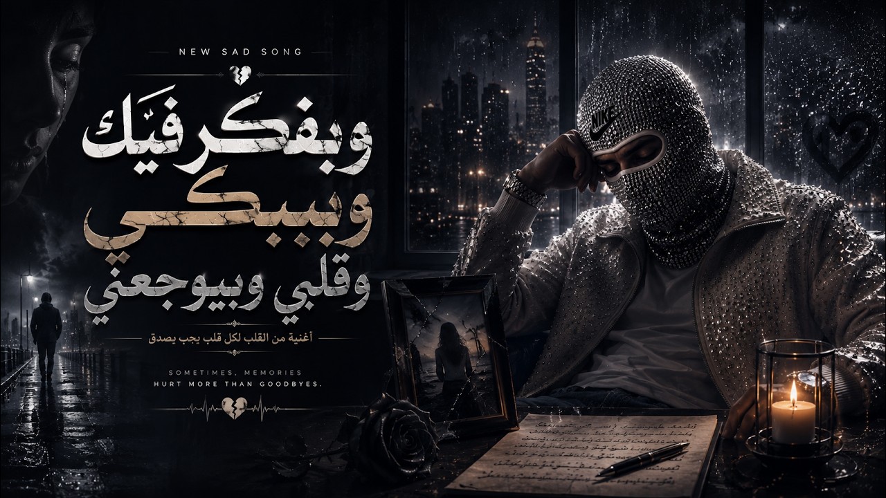 وبفكر فيك وببكي وقلبي بيوجعني ( حاولت انساك ) - احمد مدحم - (Official Lyric Video) Ahmed Madham