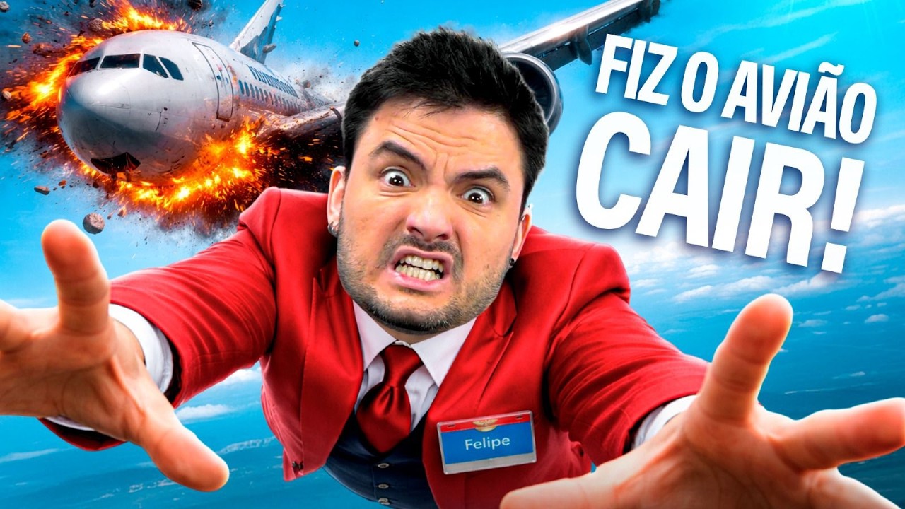 VIREI COMISSÁRIA E FIZ O AVIÃO CAIR!!!