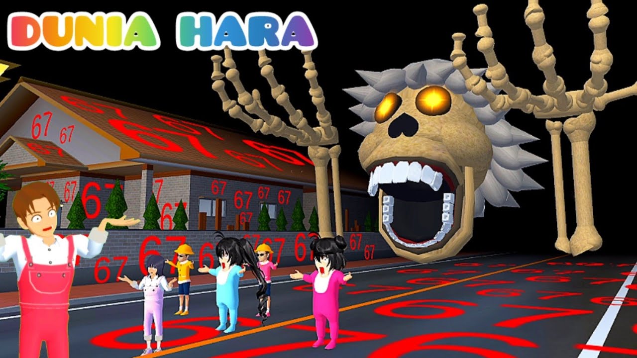 Tengkorak Raksasa 67 Six Seven Ganggu Orang2 Sahur Ramadhan 😱 | Yuta Mio Dunia Hara Sakura