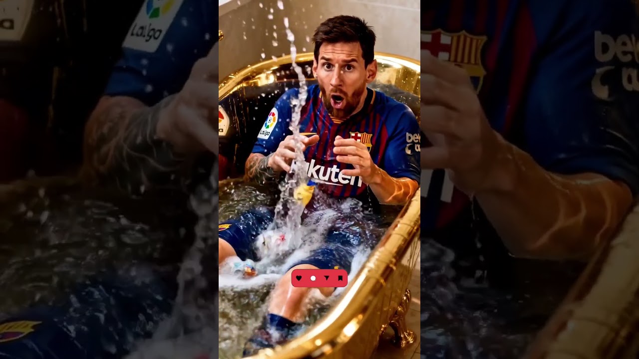 😳 صراع رونالدو وميسي على بانيو… والنهاية صادمة! #قصص #viral #explore #trending #أخبار_المشاهير