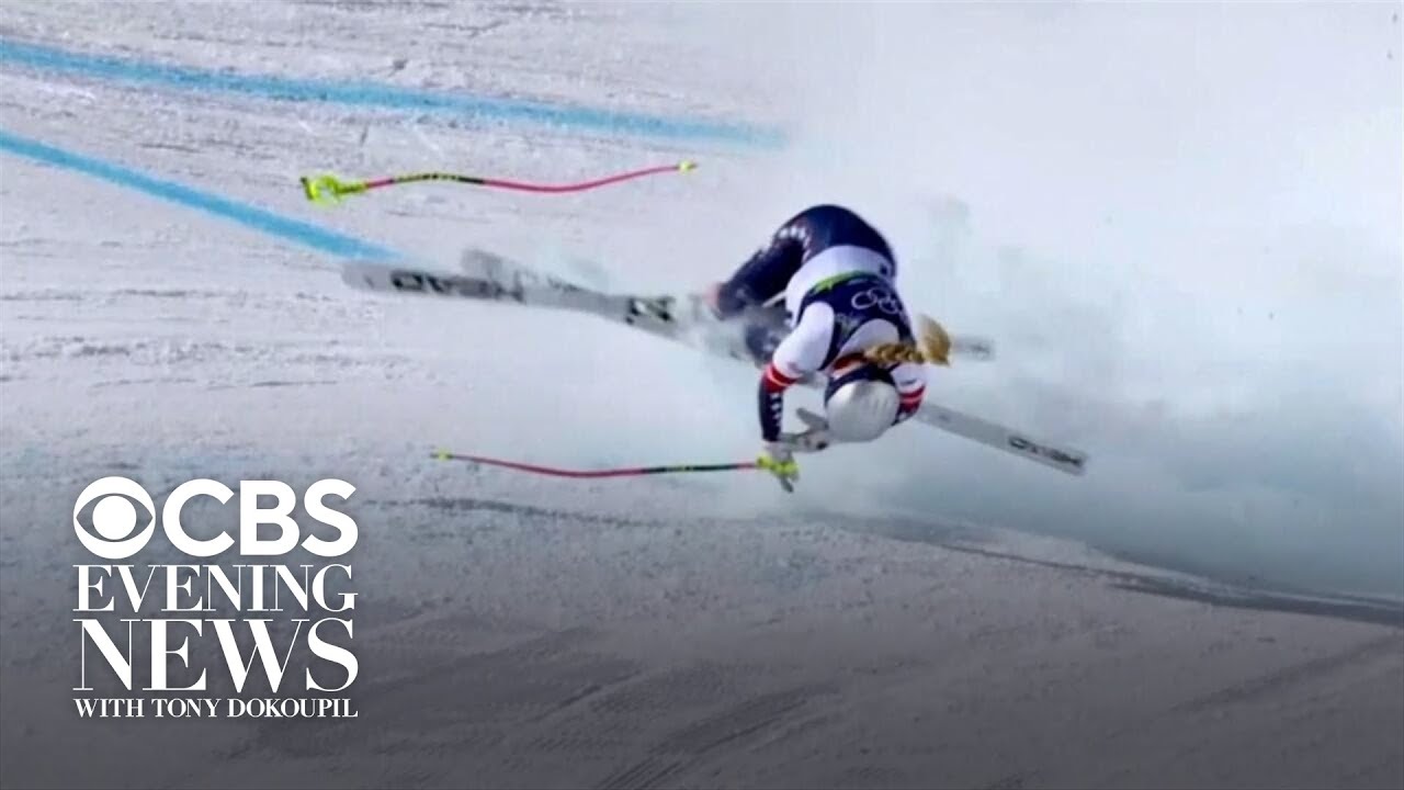 Shock over Lindsey Vonn's Olympic crash; Trump calls Hunter Hess a loser for comments on politics - Published by CBS Evening News