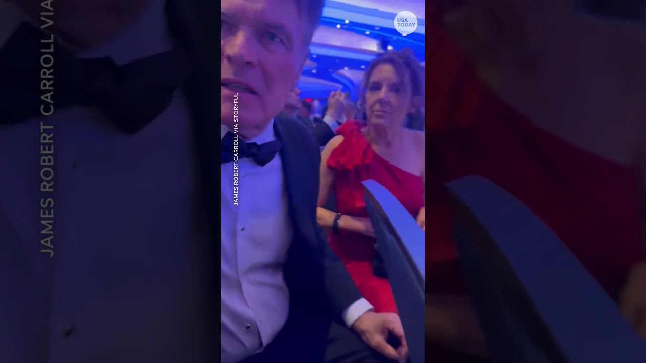 Video from stage shows Trump, Vance get rushed offstage at press dinner