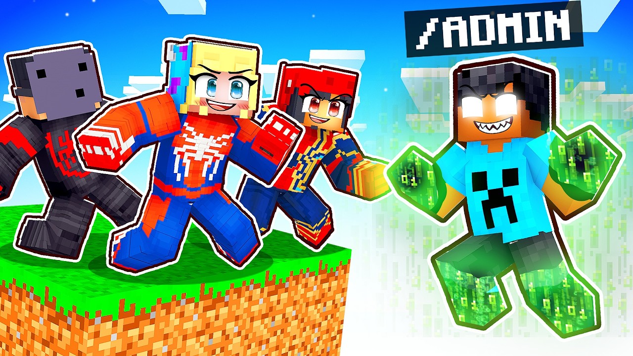 Usando Comando de ADMIN em 1 BLOCO de HOMEM ARANHA
