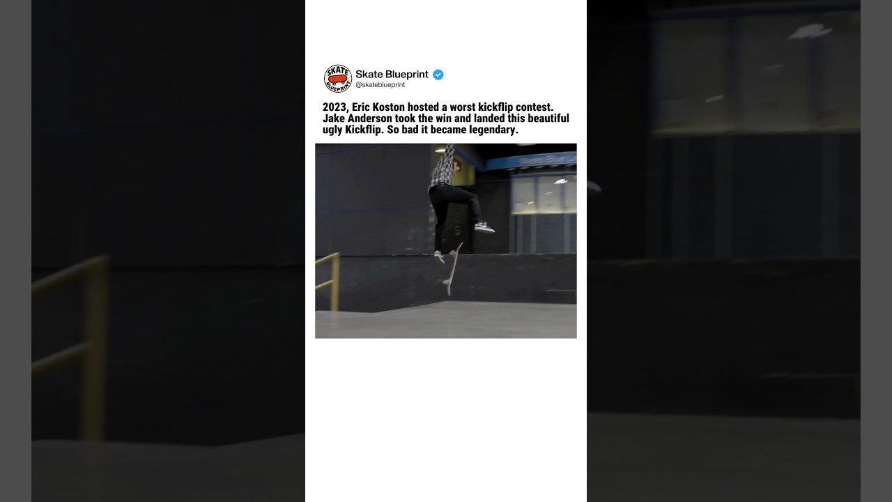 You’ve Never Seen a Kickflip This Bad 😭 Jake Anderson 🫡 #skateboarding #skate #shorts