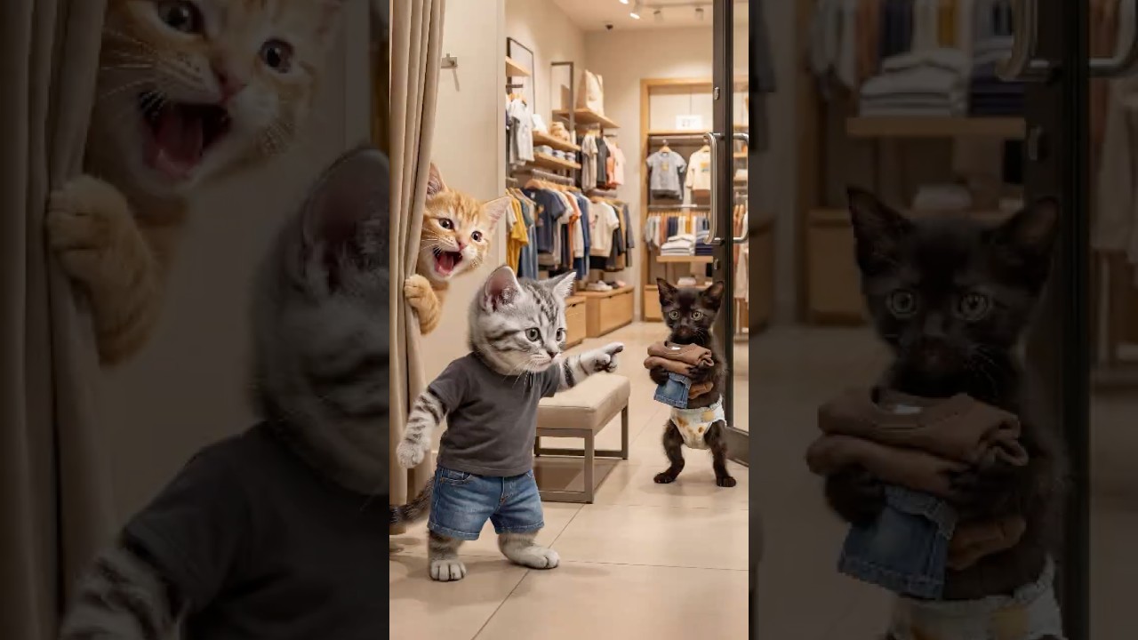 قطقوط وبسبوس بمحل لبسة ولادي 😱 تياب مسروقة… ونهاية بتعلّم! 🐾