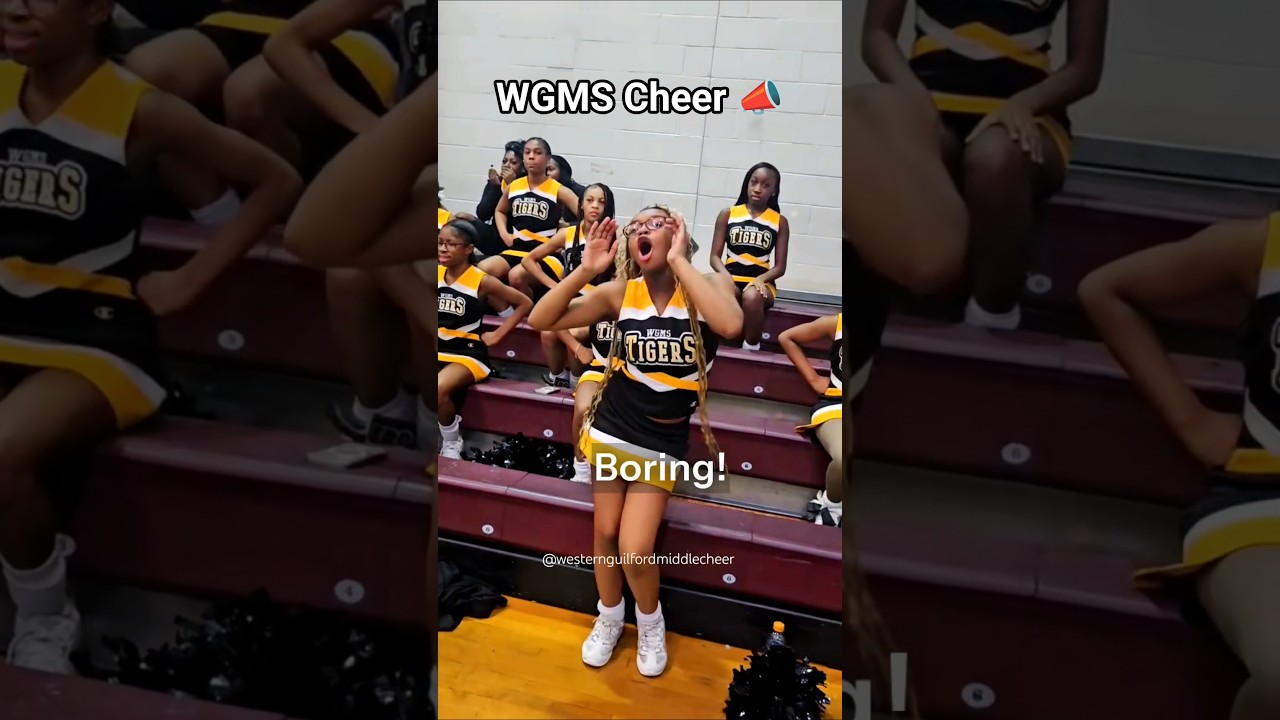 🏀💛🖤 All y'all Cheers are boring 📣 #cheer #cheerleading #highschoolbasketball #shorts - Published by Saginaw Dance Show