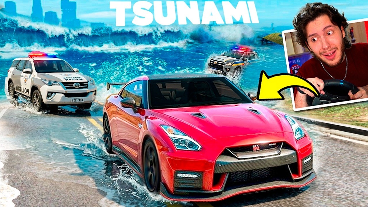 Dando Fuga no MEIO de uma INUNDAÇÃO (GTA 5 RP)