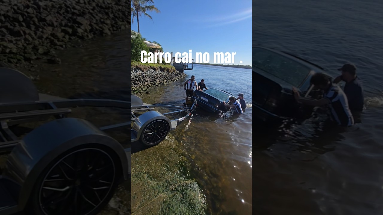 Carro cai dentro do mar, Barra do Sul,  que dó do Ômega CD .