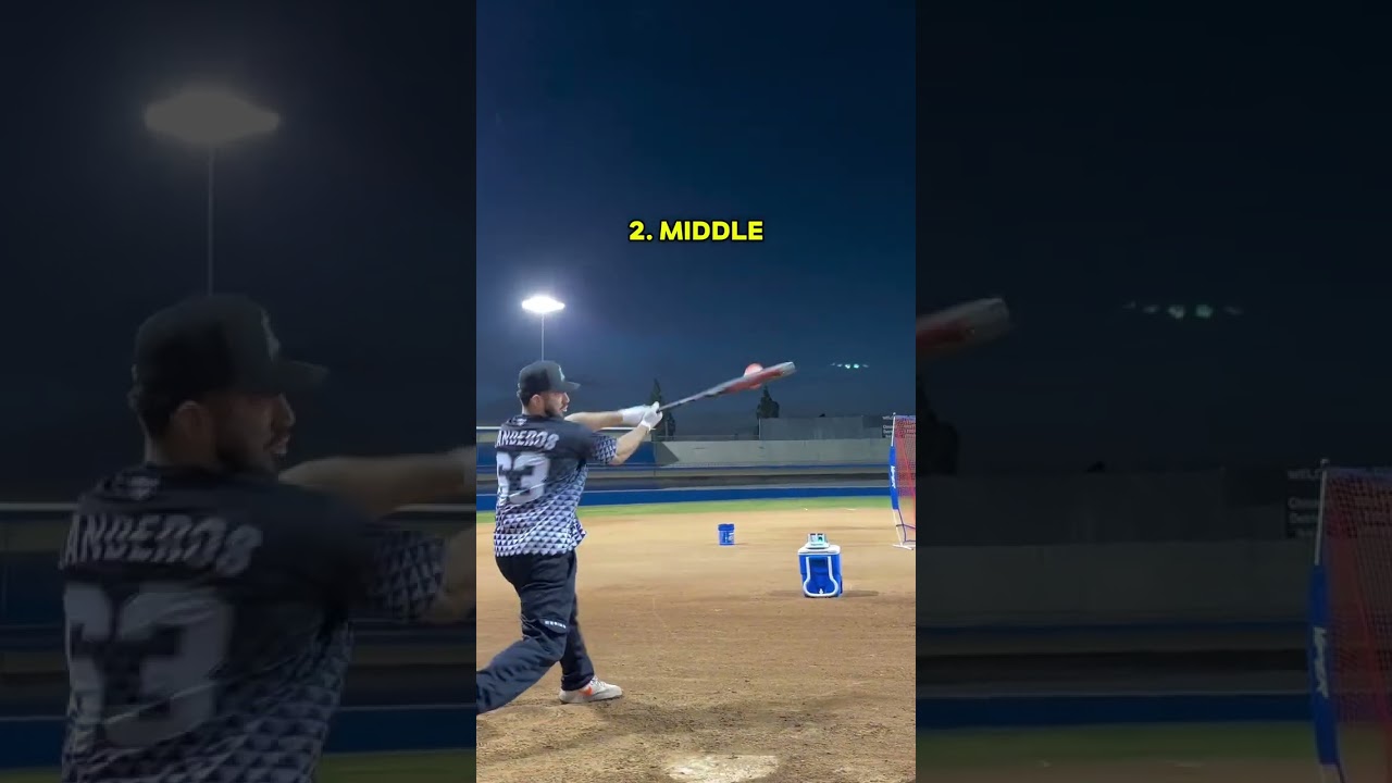 Where you hit the ball MATTERS! #sportsshorts #baseballszn #softball #baseball #slowpitchsoftball