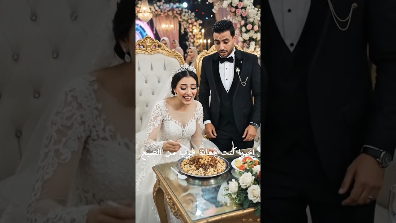 العروسة طلبت كشري في نص الفرح