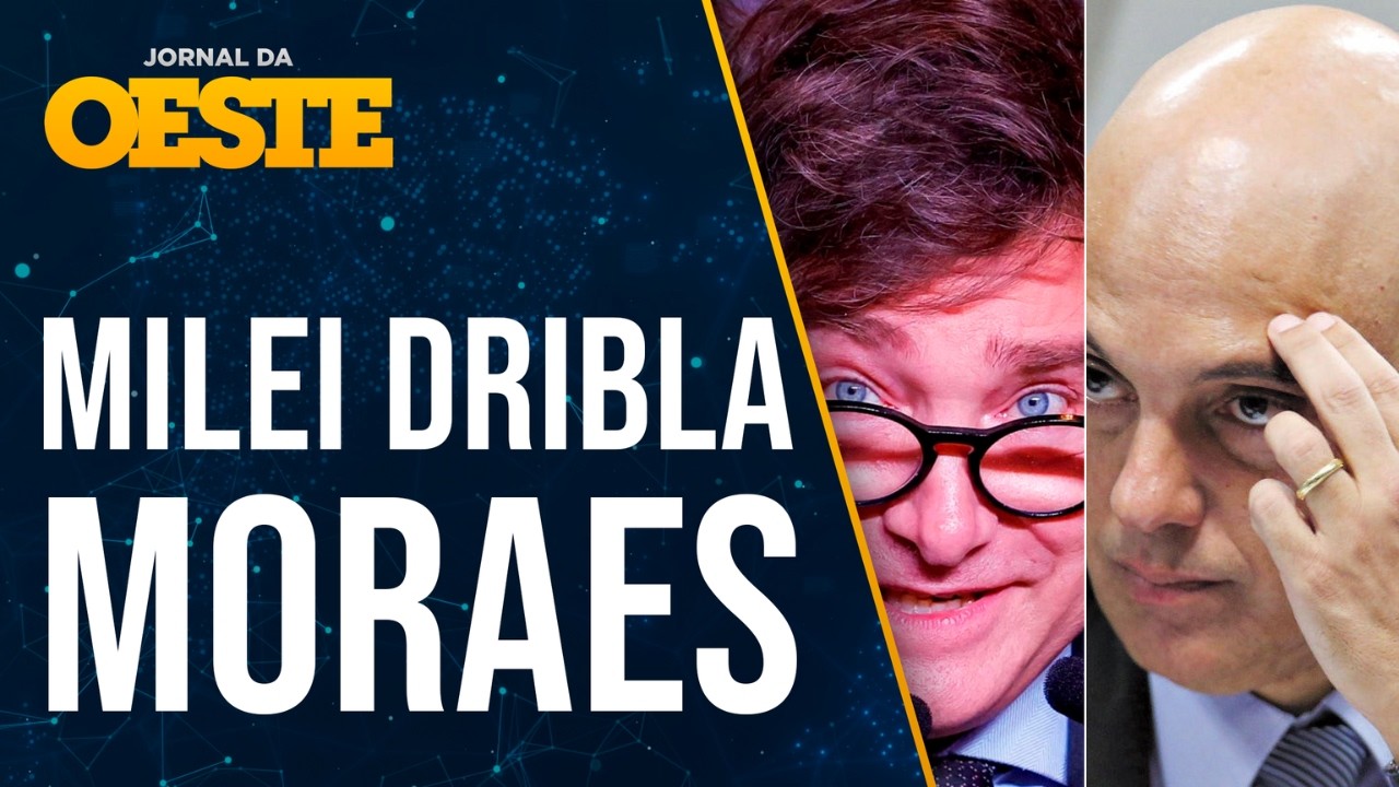 Milei 'dribla' canetada de Moraes e deve participar da convenção de Flávio Bolsonaro