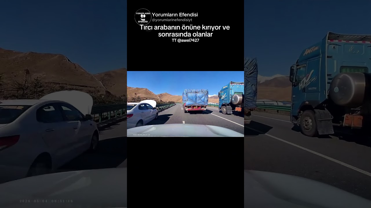 Kamyoncu arabanın üzerine kırıyor ama neden...? @awei7427